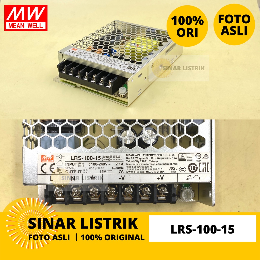 Mean Well LRS-100-15 Power Supply