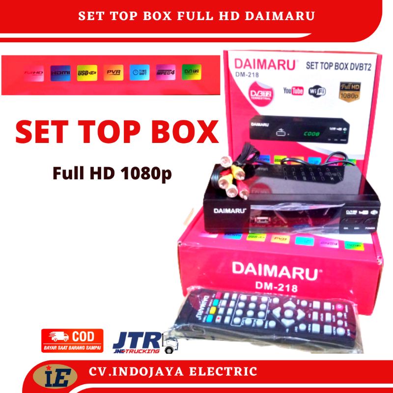 Set Top Box Wifi Receiver DVB-T2 Siaran TV Digital Set Top Box Full HD Pengubah Sinyal Digital TV