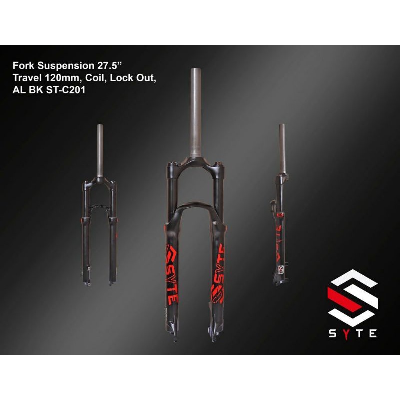 garpu fork suspension sepeda mtb ukuran 27.5 alloy syte