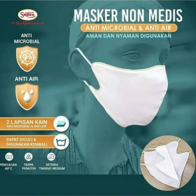 MASKER KAIN SRITEX ORIGINAL MASKER ANTI VIRUS CORONA ANTI MICROBIAL