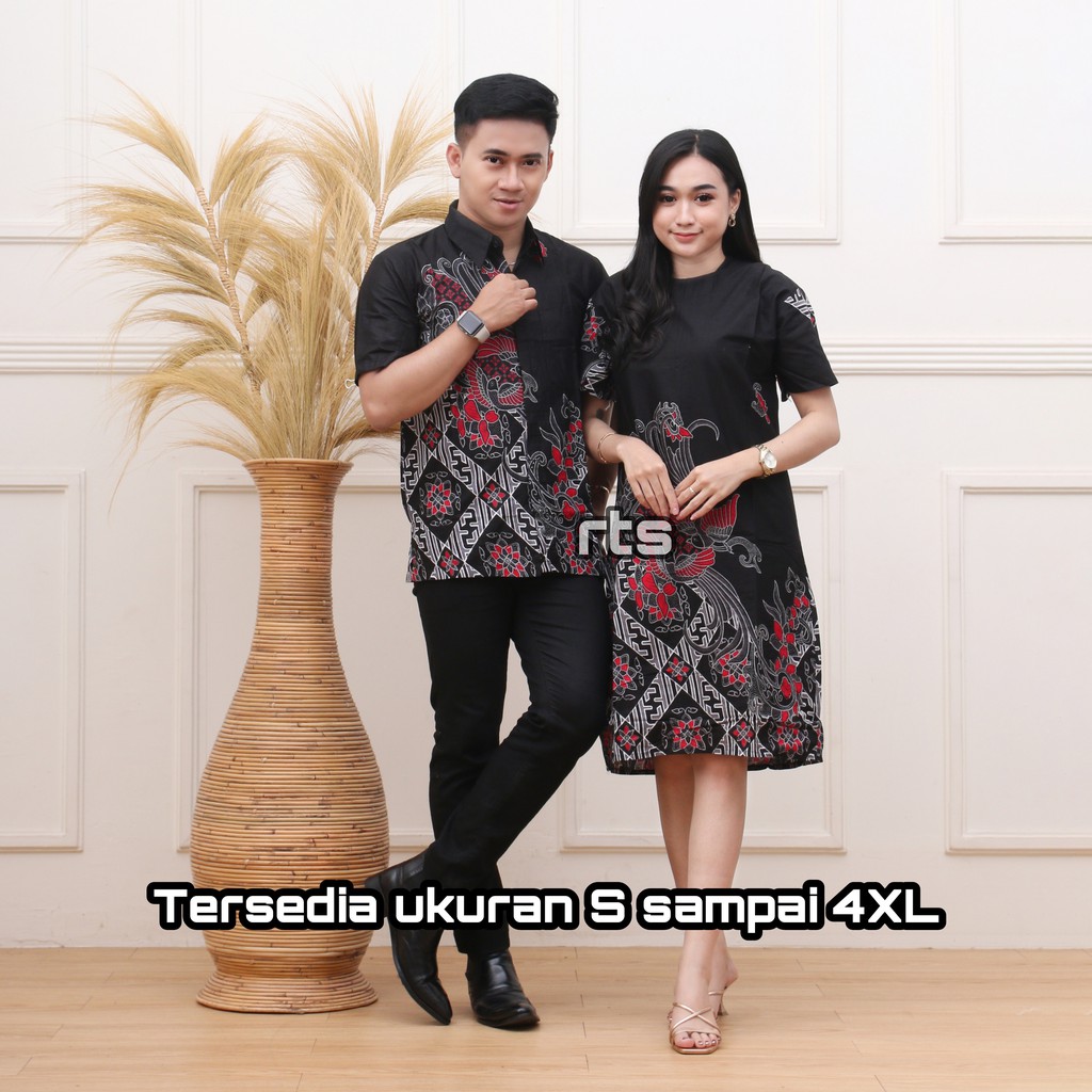 BISA DIBELI TERPISAH BATIK COUPLE FAMILY MOTIF KNARI HITAM