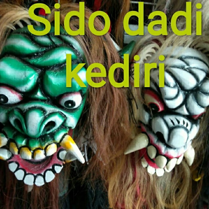 Topeng Gedruk Kayu Buto Ijo Gedrok Kayu Asli - Greenstopshop