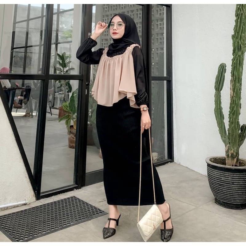 ROK SPAN PANJANG MAXI SKIRT BIG SIZE XXXL / ROK KERJA FORMAL / ROK SPAN JUMBO BB 70/100  KG//ROK SEPAN JUMBO