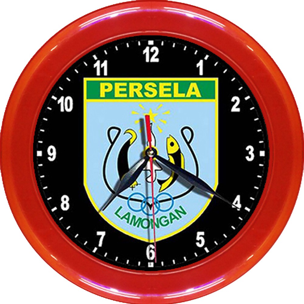 JAM DINDING PERSELA LAMONGAN  (DIAMETER 30 CM)