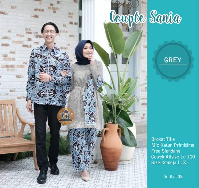 (ORI 2Varian Warna) BATIK COUPLE BROKATKebaya Modern Remaja Style Modis - BS043