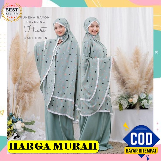 Mukena Dewasa Kekinian Katun Jepang Laser Cut Bordir Mukenah Bali Remaja E0S3 Termurah 2In1 Terusan 