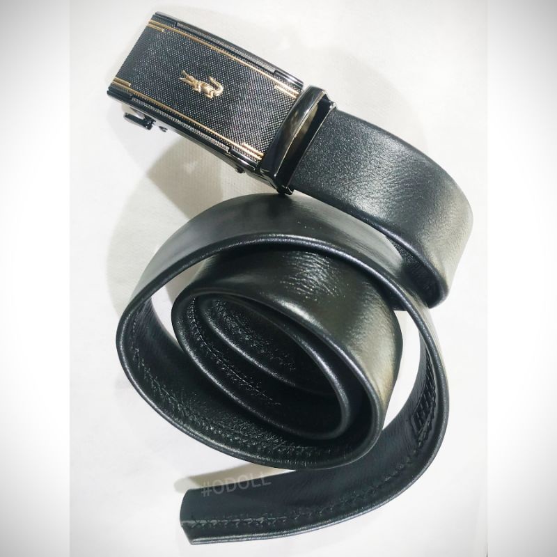 Ikat Pinggang Pria Gesper Rel Kulit Asli