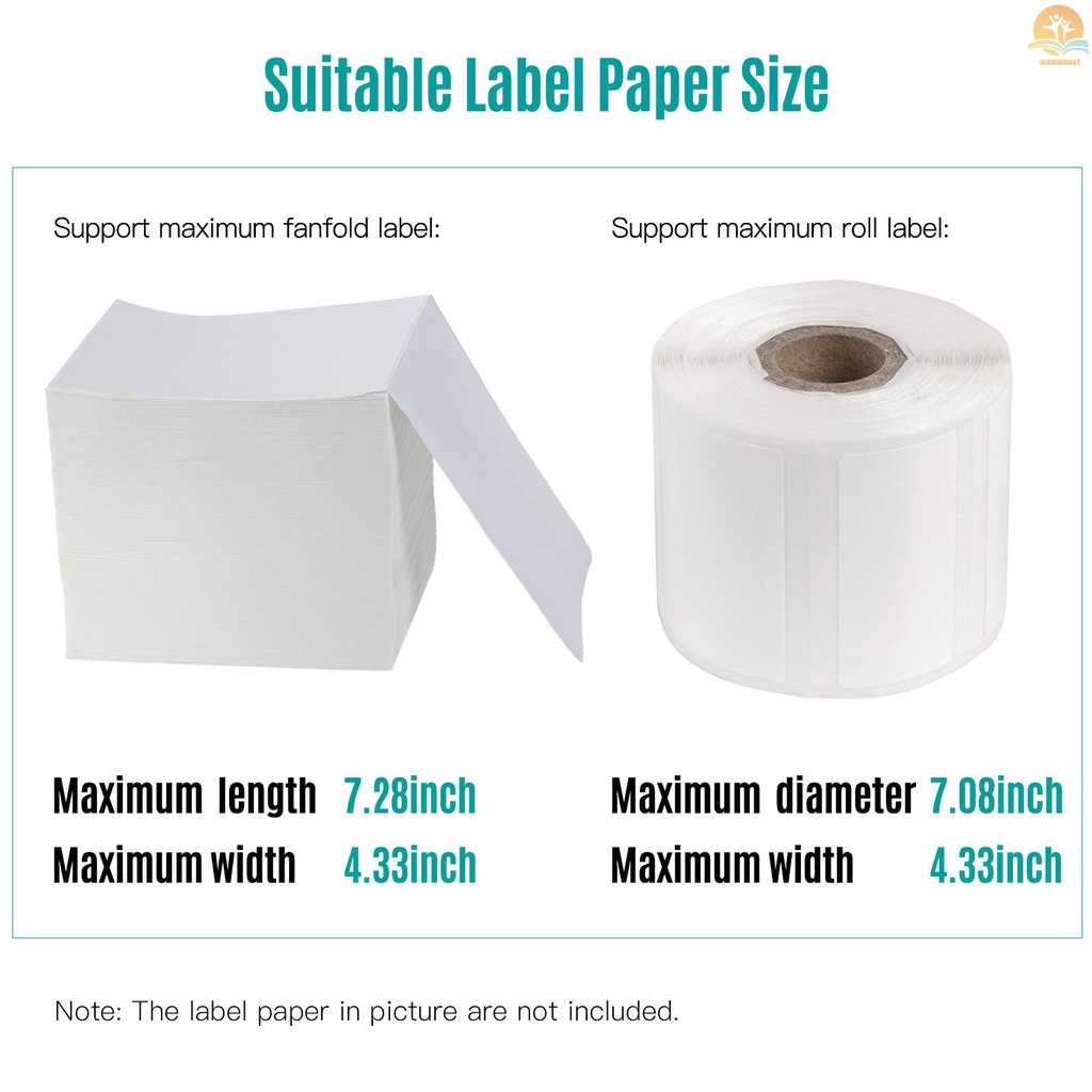 Label Holder for 4x6 Shipping Labels Printer Rolls and Fanfold Labels 2 in 1 Work for Desktop Themal Label Sticker Dispenser Detachable Compatible with Barcode Express Label Printing Postage Mailing for Delivery Supermarket Retail Store