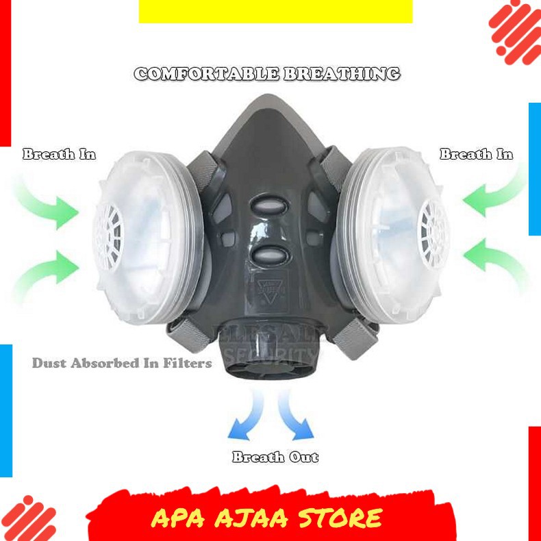 Hot Promo ! SAFURANCE Masker Gas Respirator Anti-Dust Chemical - SF03