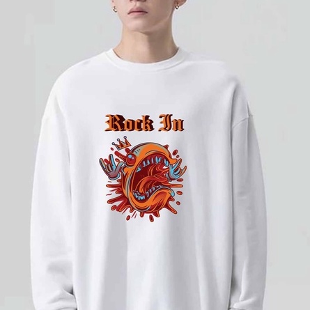 Sweater Pria Rock In Crewneck Pria M - XXL