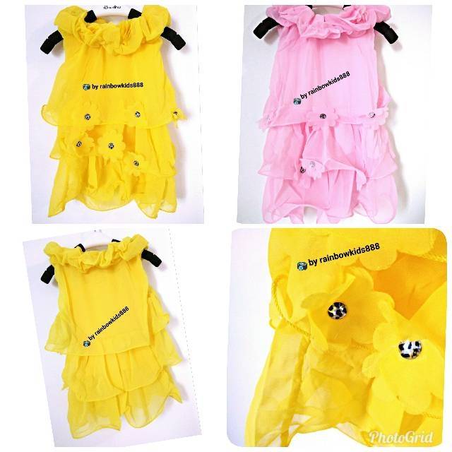 Dress Anak Impor Model Ngembang / Mini Dress Anak / Dress Bunga Anak