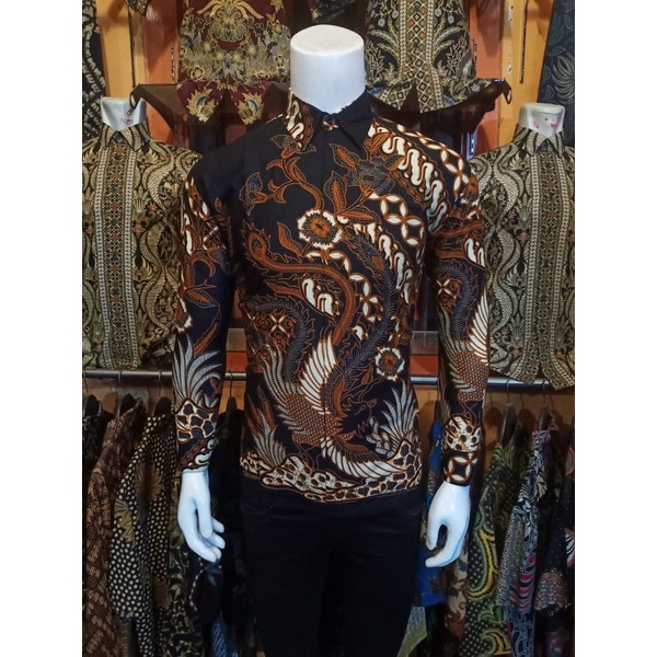 Batik Batik Premium Kemeja Baju Batik Pria slimfit Lengan Panjang Modern