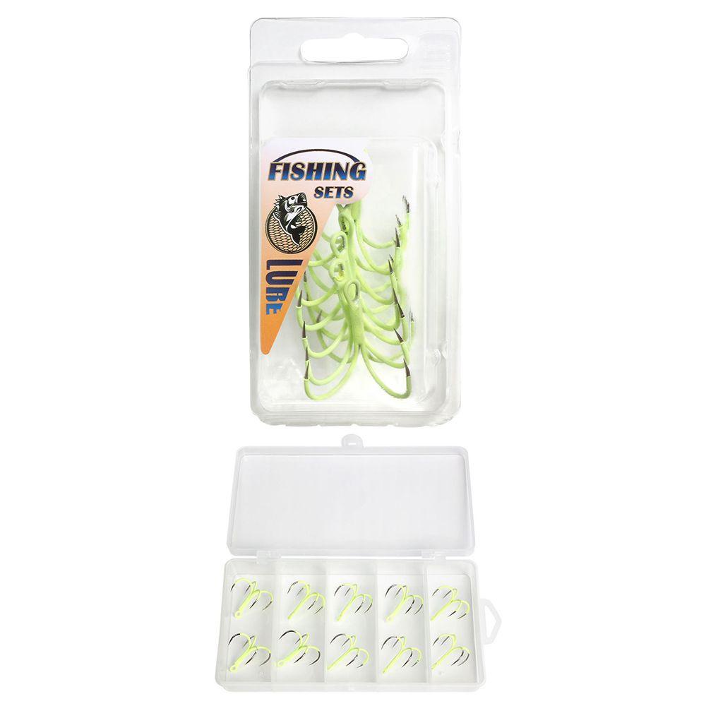 Preva 6/10pcs Pengait Jangkar16# 18# Kait Cakar Empat Tajam Kail Umpan Pancing