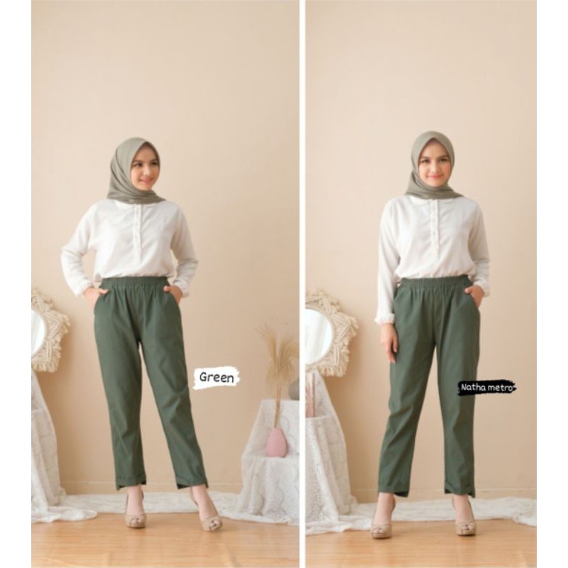 celana kerja wanita strech import /Fuji pants jumbo/standar