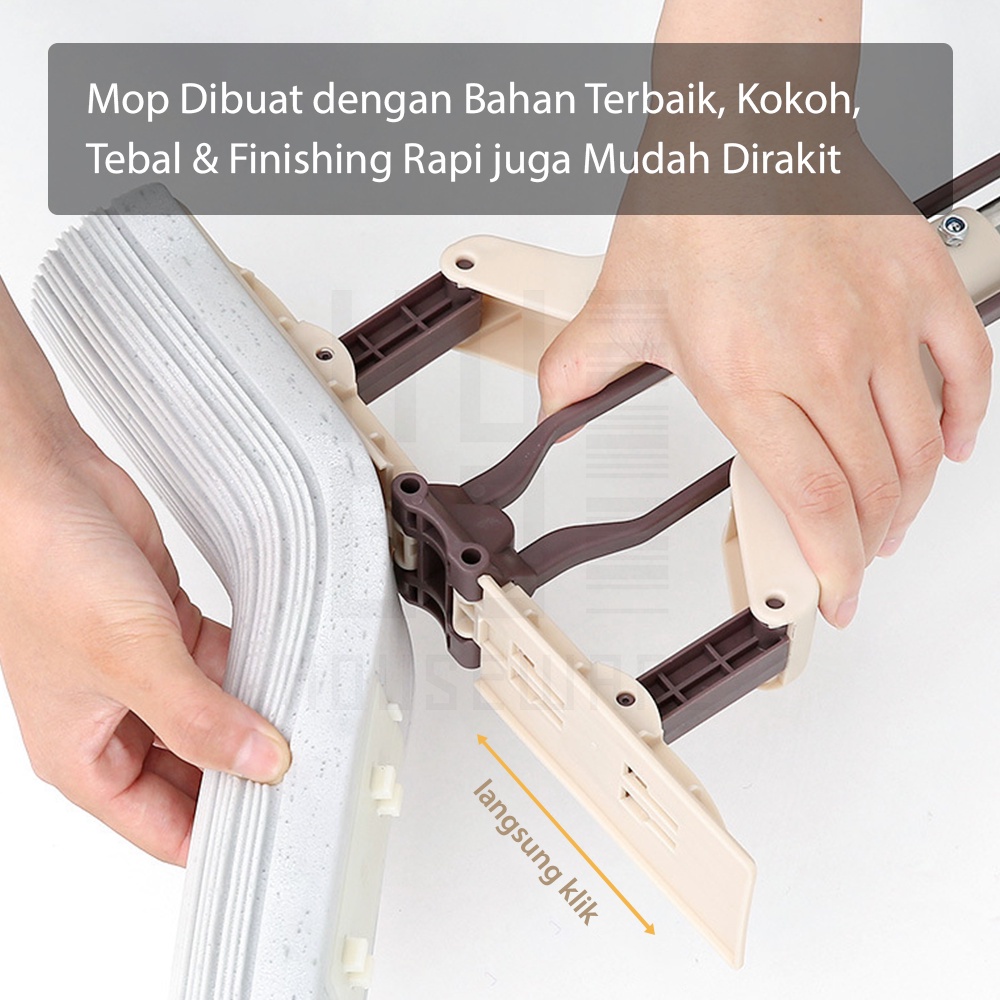 Alat Pel Lantai Spons Ultra Mop Spongy Pel Lantai Karet 28cm Pel Praktis Serbaguna