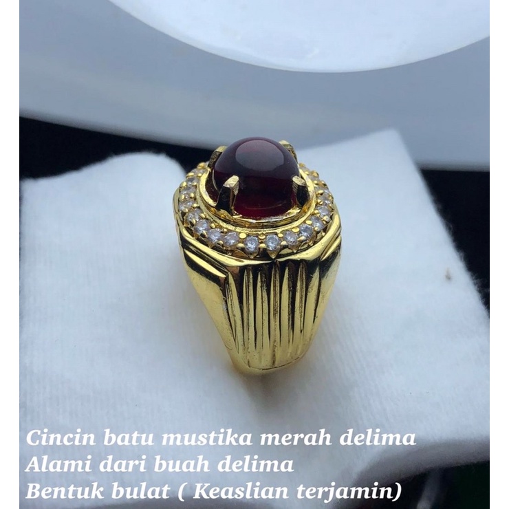 Cincin Batu Mustikaa Merah Delima Asli Dari Pedalaman Kalimantan 01