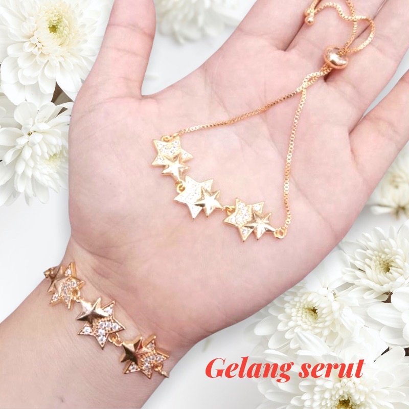 gelang serut wanita /perhiasan/