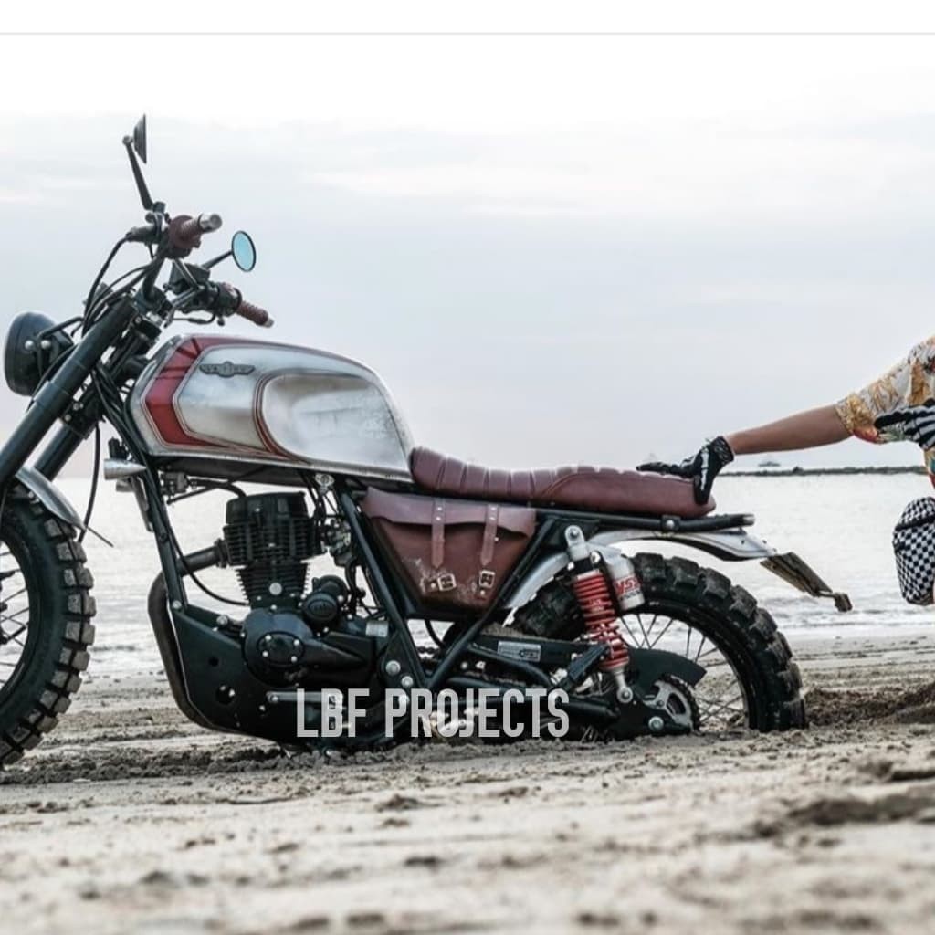 Tas motor classic / Side Bag / Cover Aki /Tutup Aki Caferacer Japstyle terbaru