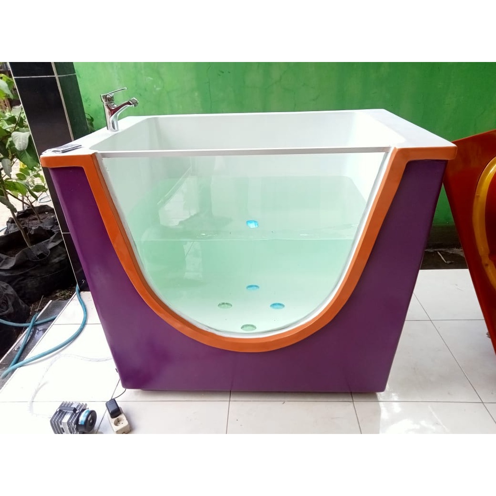 Kolam Baby Spa Fiber bentuk Standar + Gelembung Udara + Lampu PROMO