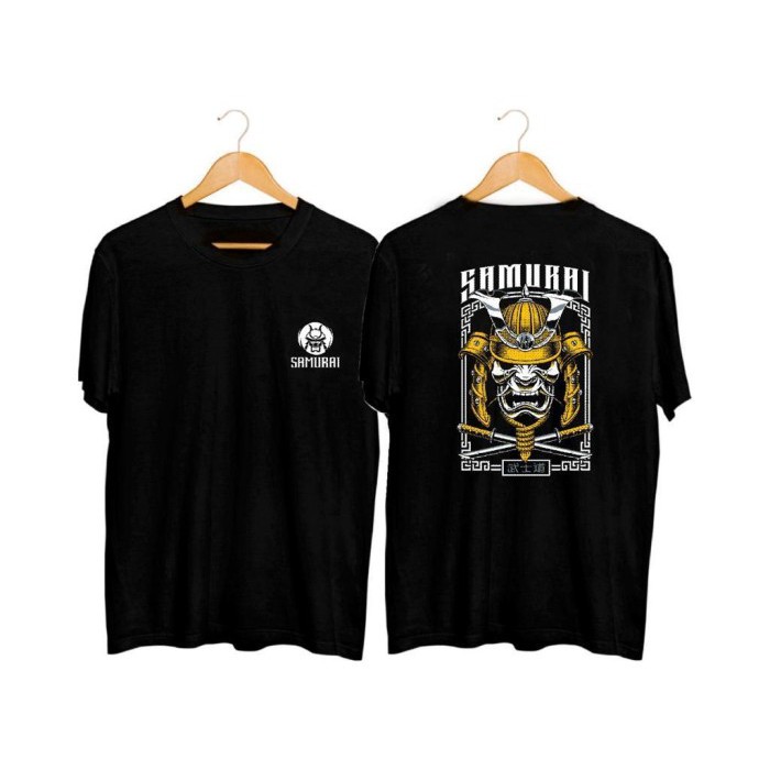 KAOS PRIA II KAOS DISTRO II KAOS JEPANG SAMURAI PUTIH