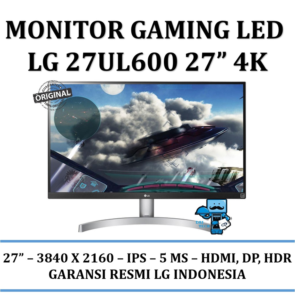 Monitor LED LG 27UL600 27UL600-W 27" 4K IPS UHD - Garansi Resmi