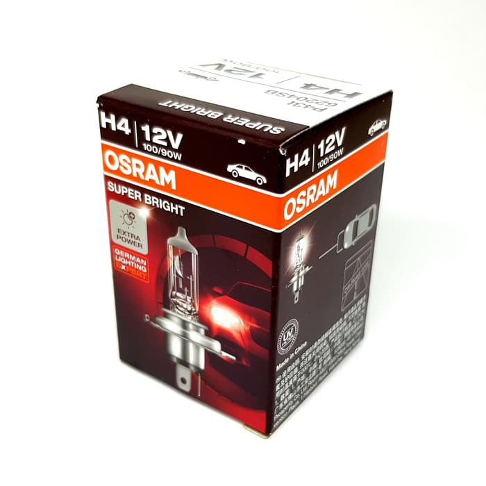 BOHLAM OSRAM LAMPU HEADLAMP MOBIL H4 100/90W 12V CAHAYA KUNING