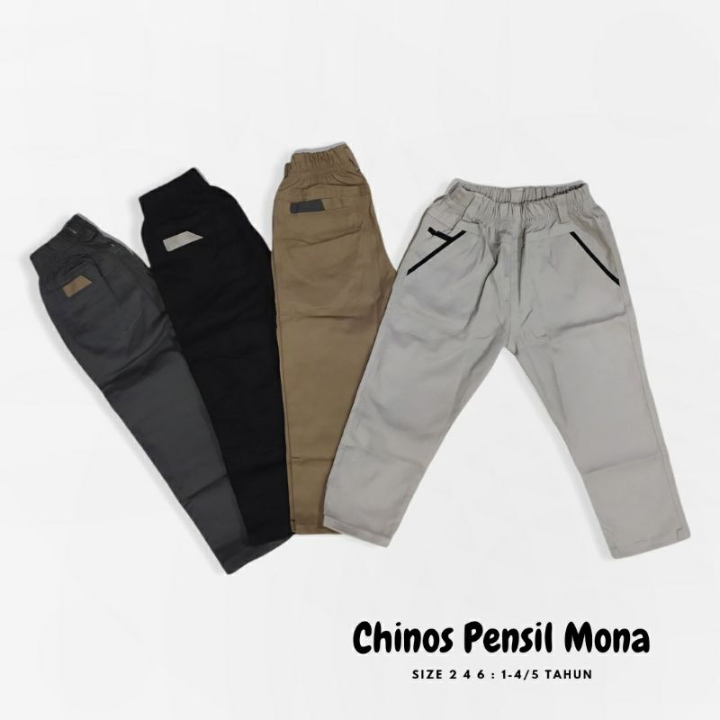 Celana Panjang Anak Cowok Chinos 1 - 5 Tahun Chino Pensil Mona