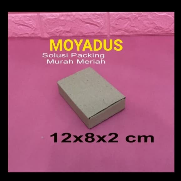 

kardus/karton/box UK. 12x8x2 cm single wall, cocok untuk packing. singelwall polos