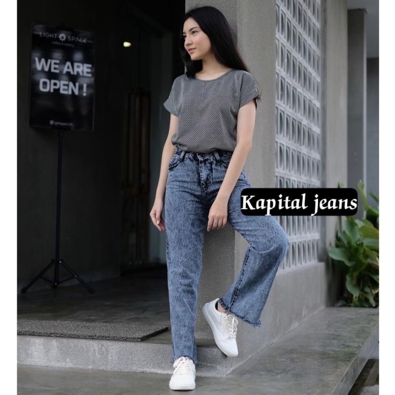 Celana Kulot Jeans Rawis Snow Highwaist Wanita Premium Warna Celana Jeans Celana Highwaist Kulot Celana panjang Wanita Celana Jeans Kulot