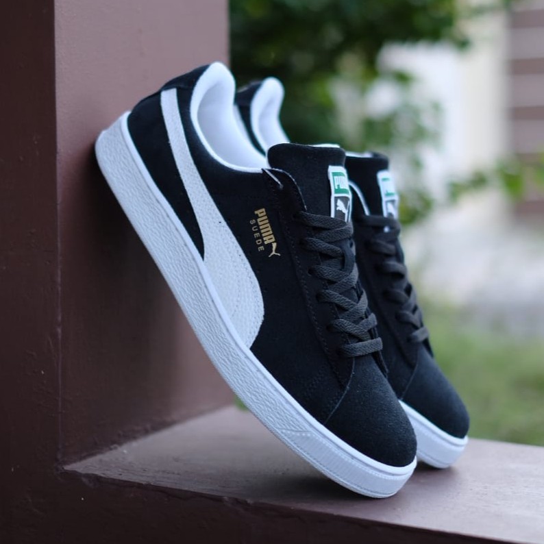 Sepatu Original Puma suede black white