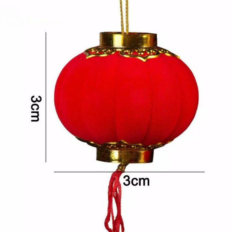 Aksesoris Imlek/Lampion Beludru 3cm