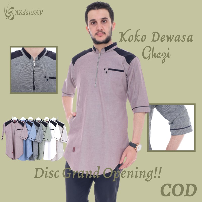 BAJU KOKO PRIA DEWASA LENGAN PENDEK TERBARU 2024 PREMIUM WARNA MAROON BIRU PUTIH ABU