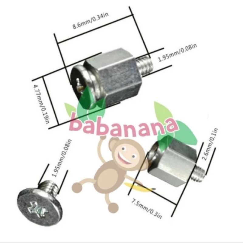 Baut M.2 nvme ssd standoff peninggi motherboard m2 screw sekrup