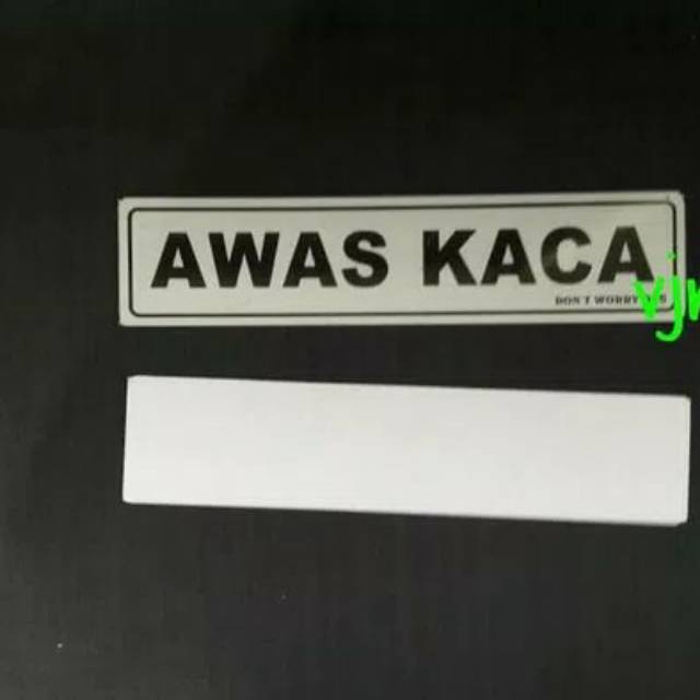 

Label pvc awas kaca, sign label acrylic awas kaca 4,5x19,5cm, sign board akrilik