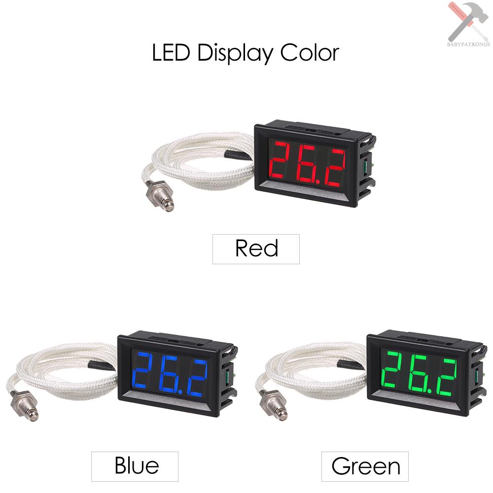 Xh-b310 Termometer Industri Digital 12V Tipe K M6-30 ~ 800℃ Thermograph Akurasi Tinggi Dengan Display LED