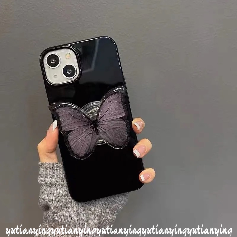 Casing IPhone 11 13 12 14 Pro Max 7Plus 8Plus XR 7 8 X XS Max Motif Butterfly Shockproof