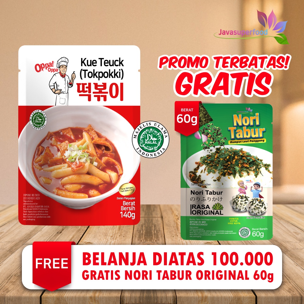 

(LIVE) Paket Tteokbokki tokpokki tokpoki topoki javasuperfood 100g + saus sauce tokpoki 50g instan halal