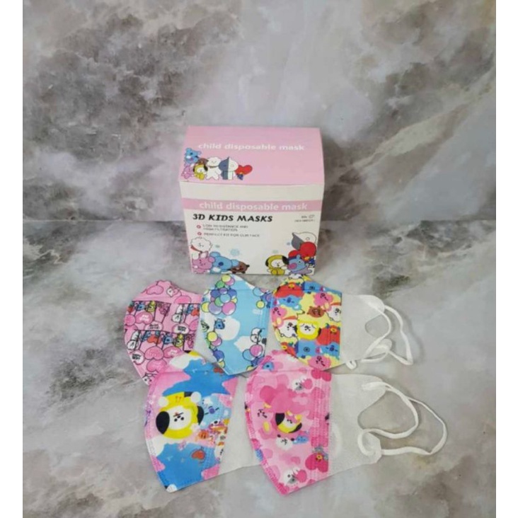 Masker ANAK 3ply disposable Mask 3 ply MASKER FACE MASK ANAK MOTIF isi 50pcs