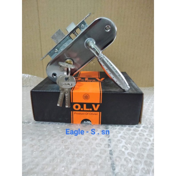 1 Set Lengkap Kunci Pintu Kecil OLV Eagle / Kunci Pintu Murah High Quality / Handle Kecil Bulat