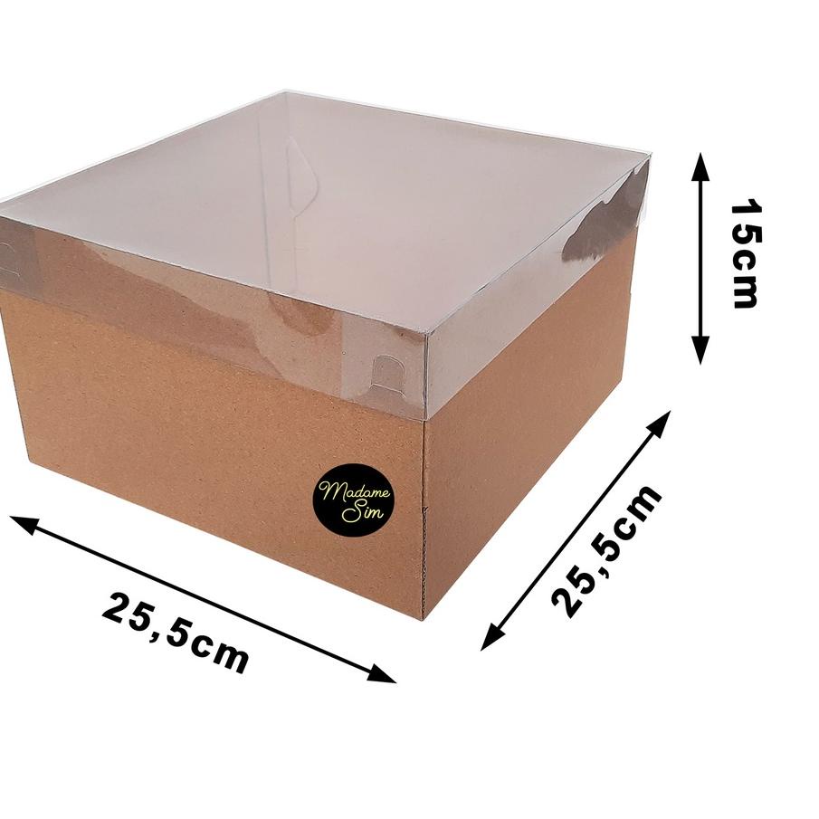 

❀ BOX MIKA - DUS KUE - KOTAK - KARDUS 25 x 25 x 15 CM (ISI : 10 PCS) ♜