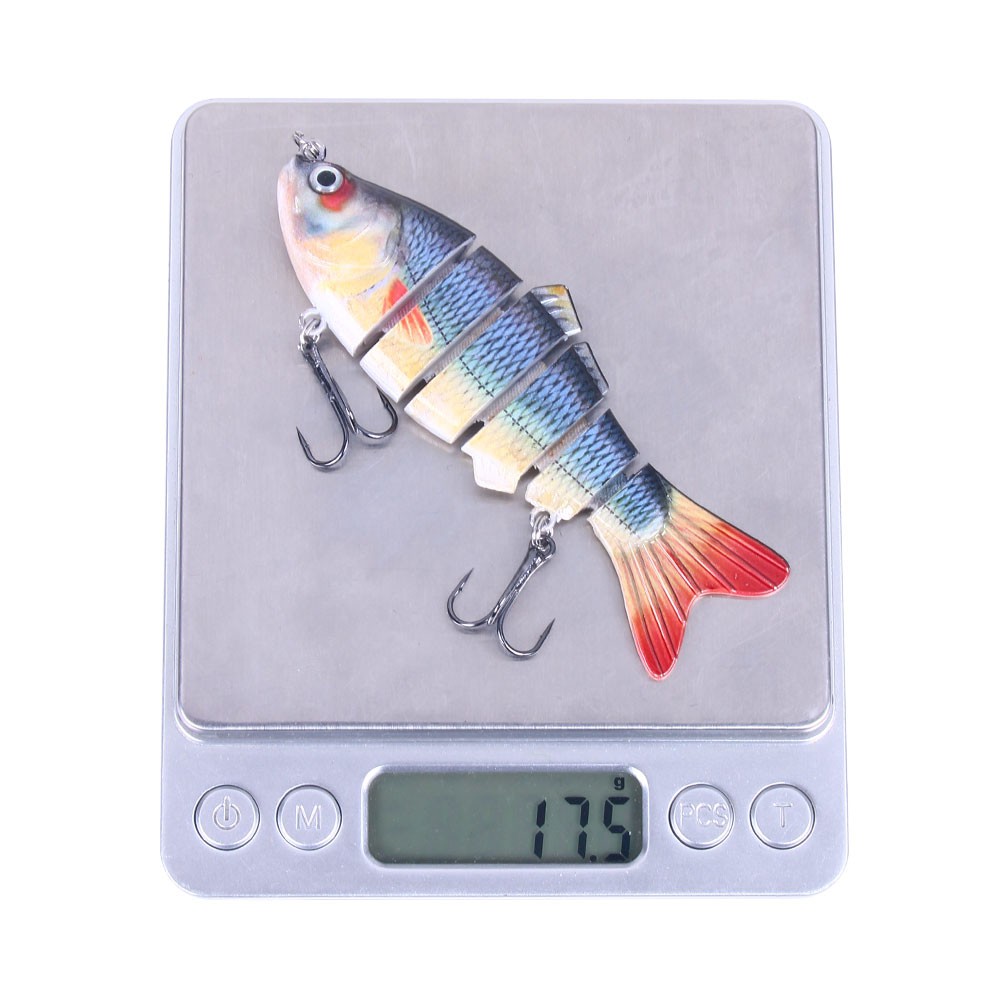 HENGJIA 1Buah 10cm/18g Minnow Umpan Pancing Jointed 6 Segments Crankbait Wobbler Fishing Lure Ikan