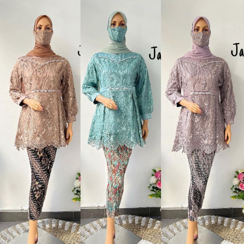Shabira Tunik > Setelan Kebaya Burkat / Kebaya Tunik / Kebaya Remaja / Kebaya Modern / Kebaya Selend