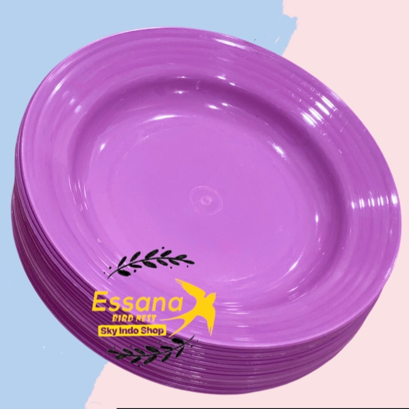 Gelas Minum Plastik _Piring Makan Bulat Plastik _Mangkok Makan Bulat Bakso Plastik_Sendok Makan Plastik_Terlaris Termurah Berkualitas ( 1pcs ) claris-P.Makan ungukemeraha