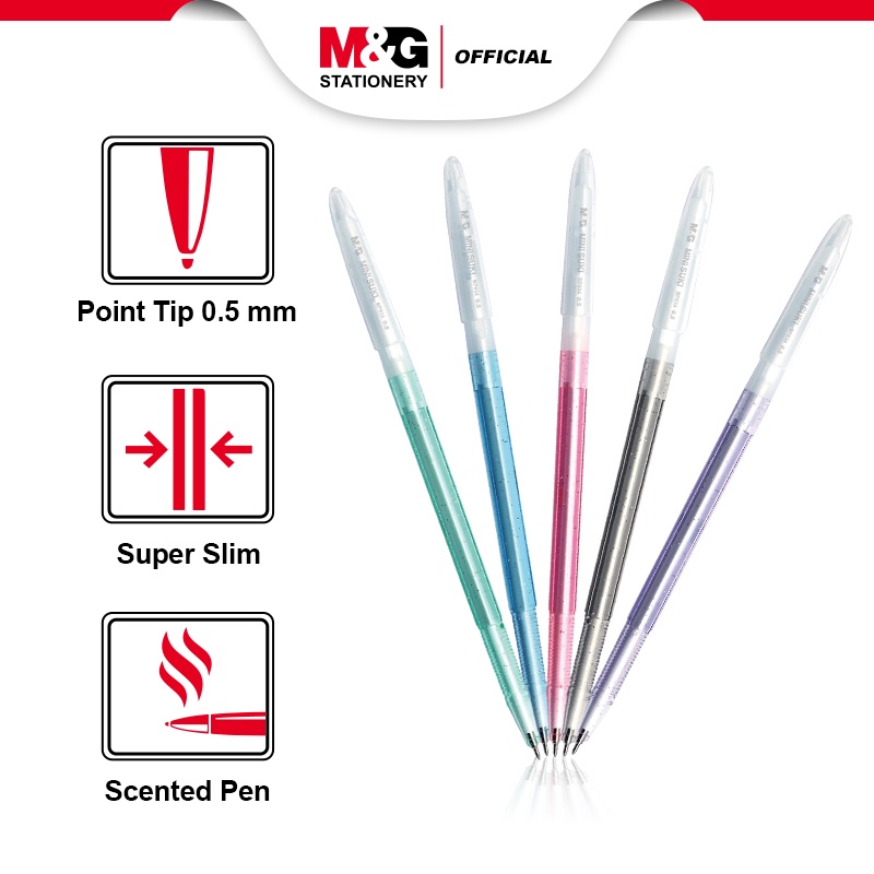 

M&G Pulpen Warna Warni Unik Scented Ball Pen Biru 0.5 mm/PCS