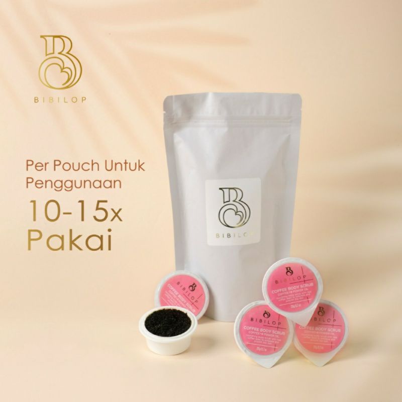 BIBILOP Coffee Body Scrub Satuan / Scrub Pencerah Kulit 20g BPOM