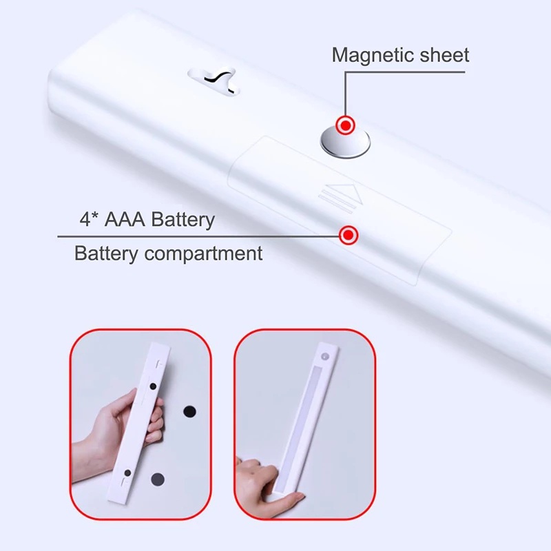 Lampu Strip LED 2 Gaya Dengan Perekat Tenaga Baterai Untuk Lemari Pakaian