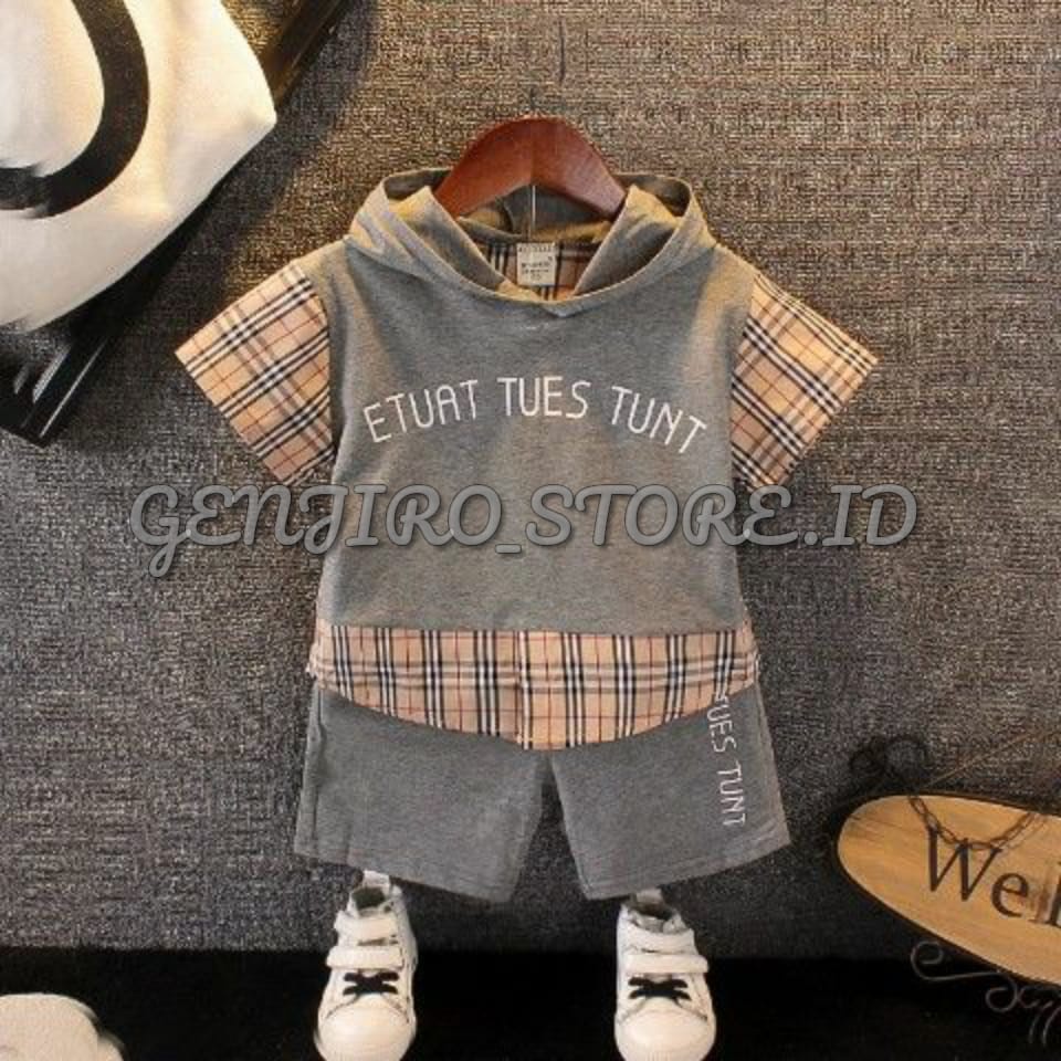 GENJIRO_STORE.ID/SETELAN ANAK LAKI LAKI/SETELAN HOODIE/SETELAN SWITER/CELANA PENDEK/UNTUK USIA 6 BULAN - 4 TAHUN/BISA COD