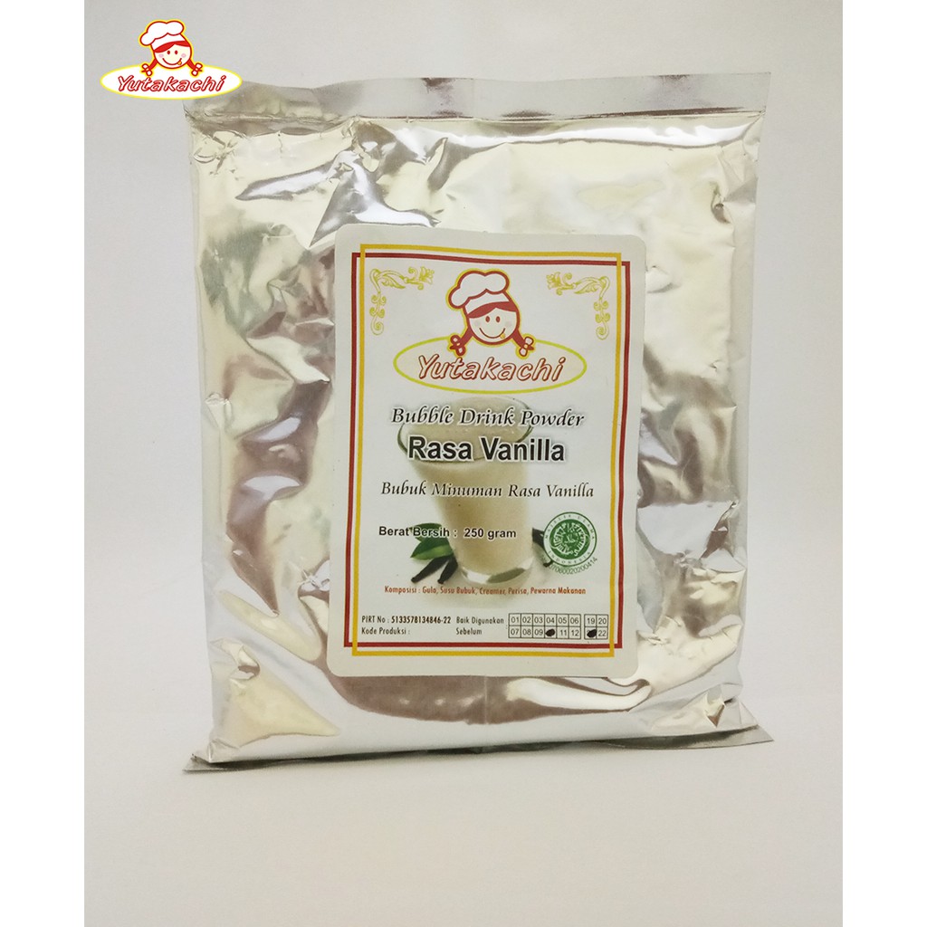 Bubuk Minuman Rasa Vanilla 1Kg ( 4 x @250g ) EkoChan / Kemasan Renteng Bundle Serbuk Minuman Instan Vanilla 1 kg Aneka Rasa / Powder Drink Vanilla Milkshake / Pusat bumbu