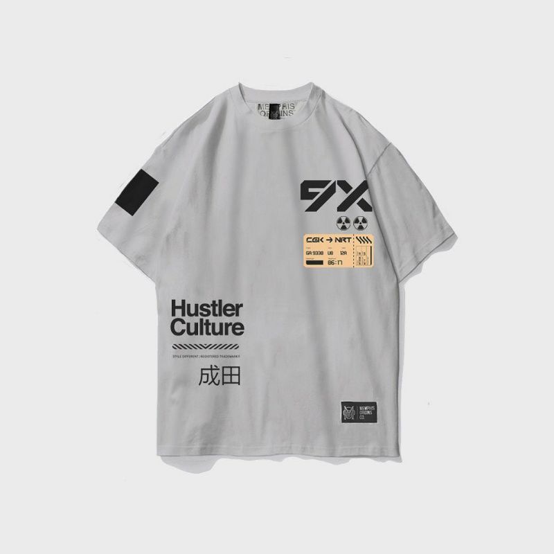 Kaos T-SHIRT NARITA MemphisOrigins 9X ( grey )