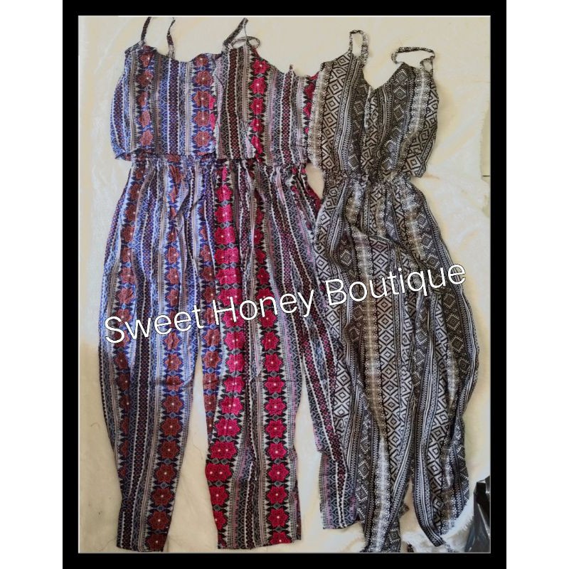 Sweet Honey ~ Grosir Jumpsuit Dewasa Twilight Panjang Etnik Tribal Grosir Jumpsuit Bali Murah [Bisa COD]
